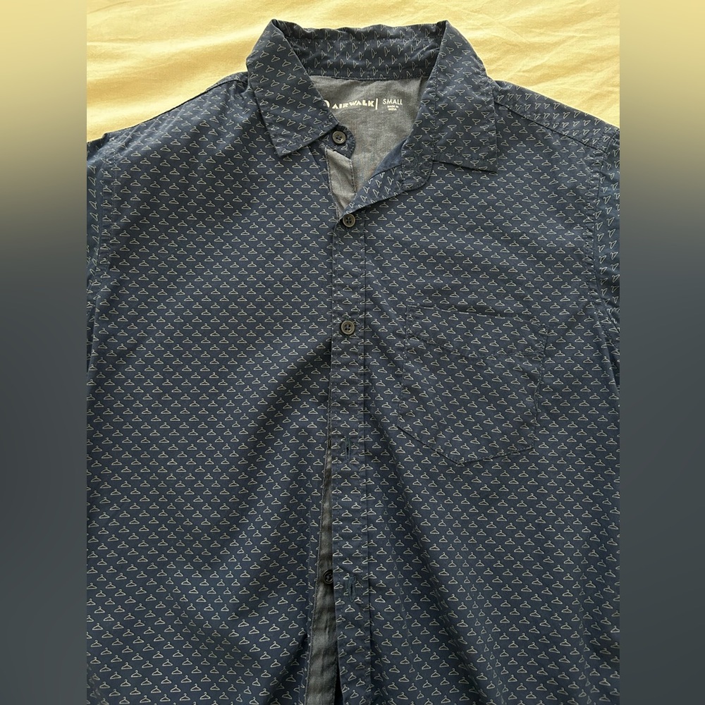 Blue Short sleeve button down